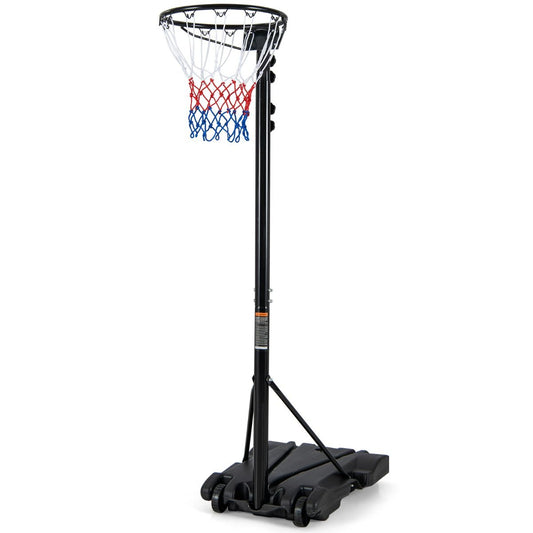 Panier De Basket-Ball Hauteur 260-305Cm Support De Basketball Mobile Avec Base Rechargeable 2 Roues Jante Résistants Aux Intempéries